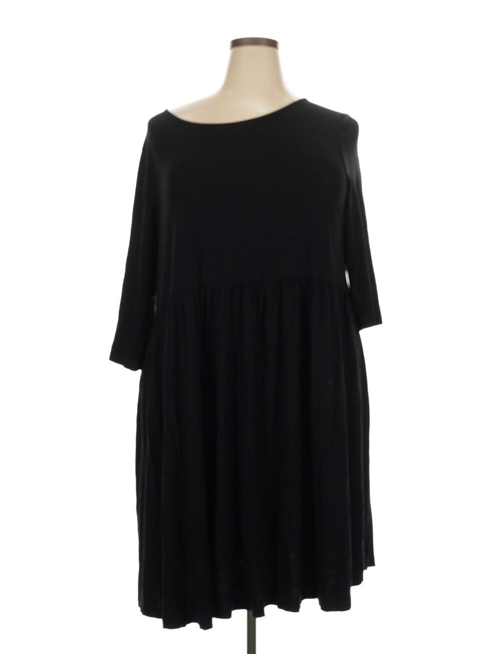 ASOS Design Black 3/4 Sleeve Shift Dress Sz. 18